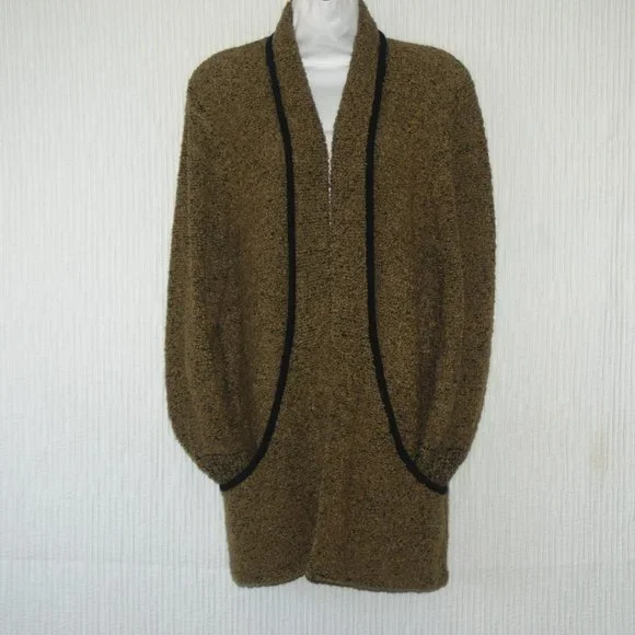 Side Effects Women's Vintage Open Front Sweater Knit Cardigan - Picture 2 of 7